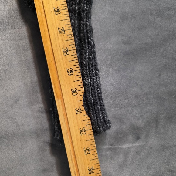 Express XL Gray Wool Acrylic Shawl Collar Open Front Long Knit Cardigan Sweater - Picture 7 of 7